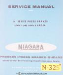 Niagara N Series, Press Brakes, 200 Ton and Larger Service Manual